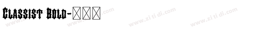 Classist Bold字体转换
